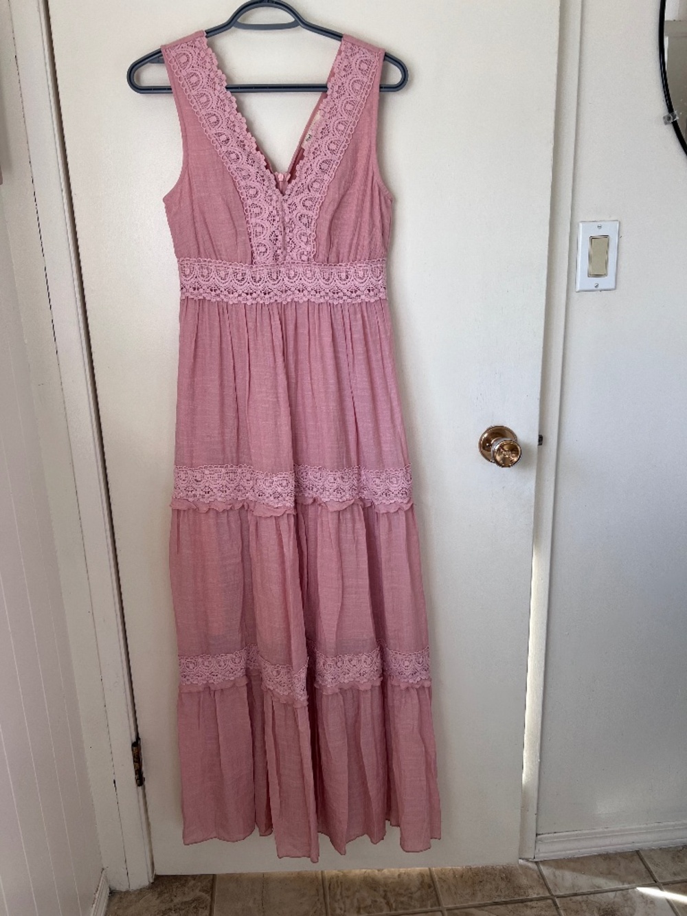Rebellion Pink Tiered Maxi Dress